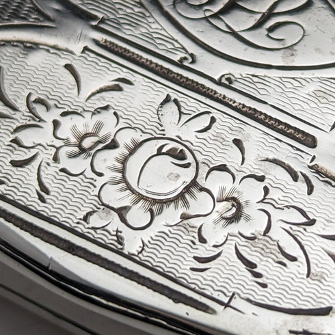 19世紀前半 フレンチアンティーク 950シルバー製 スナッフボックス 69g